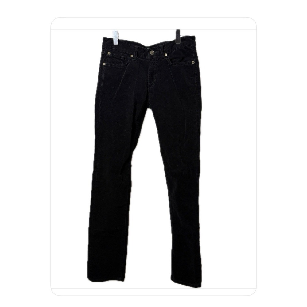 Seven 7 For All Mankind Jeans Women's Black Corduroy Skinny Tapered Jeans Sz 14